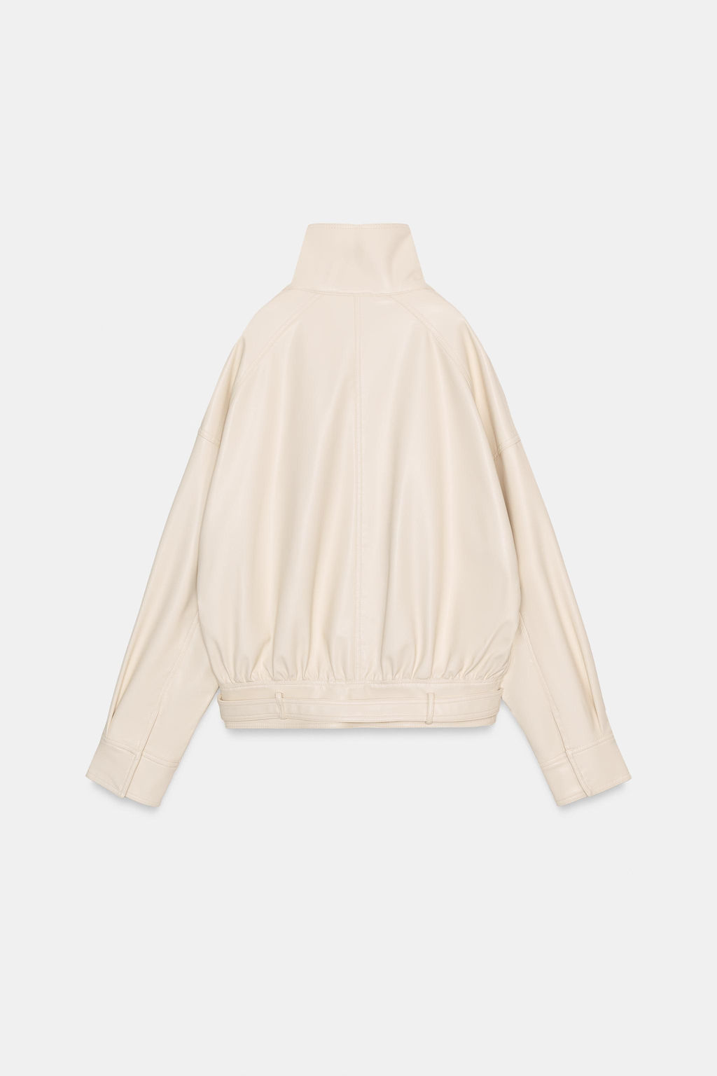 CHAQUETA BOMBER EFECTO PIEL / Crema - Zara фото 5