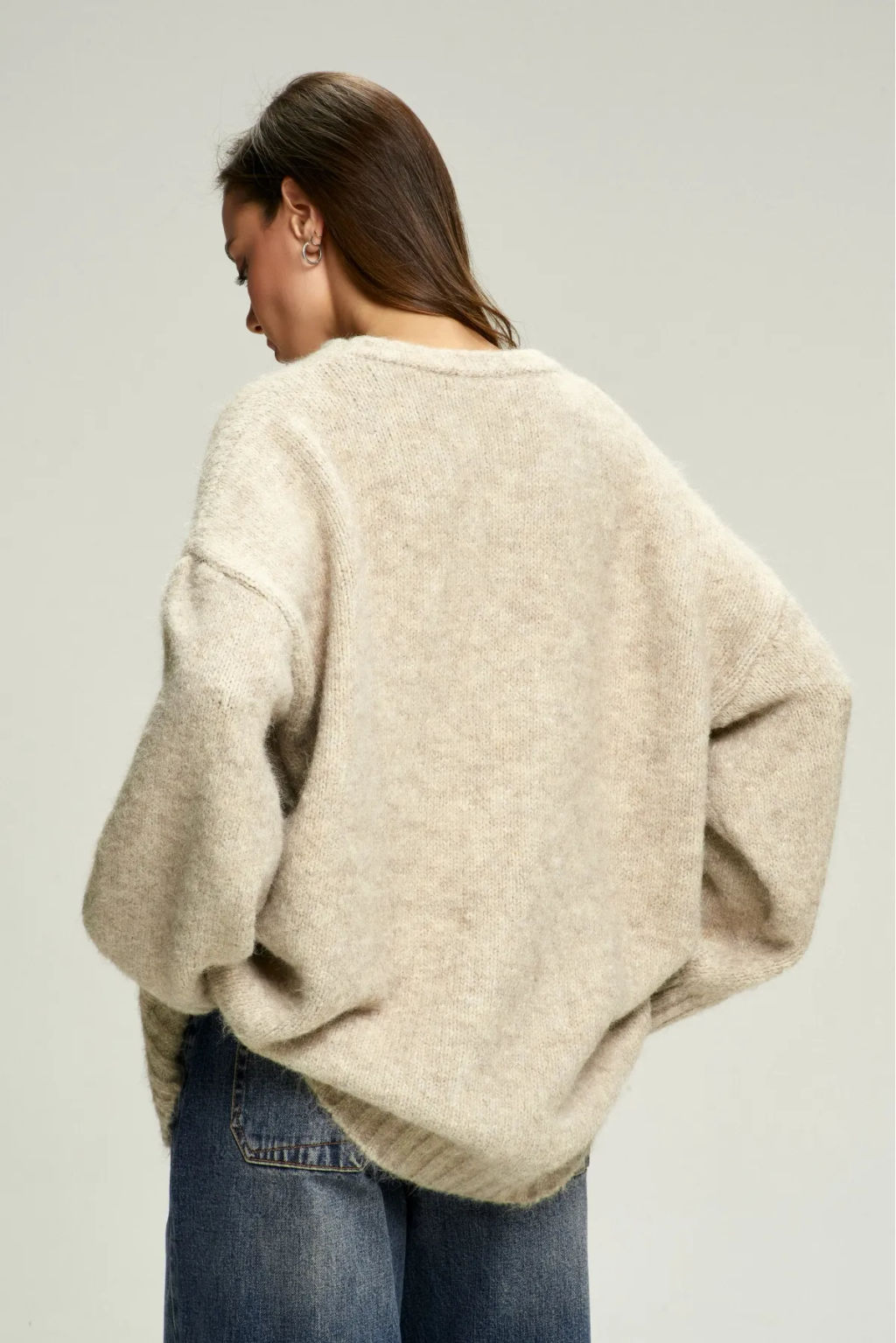 Джемпер Oversized из смесовой шерсти Beige