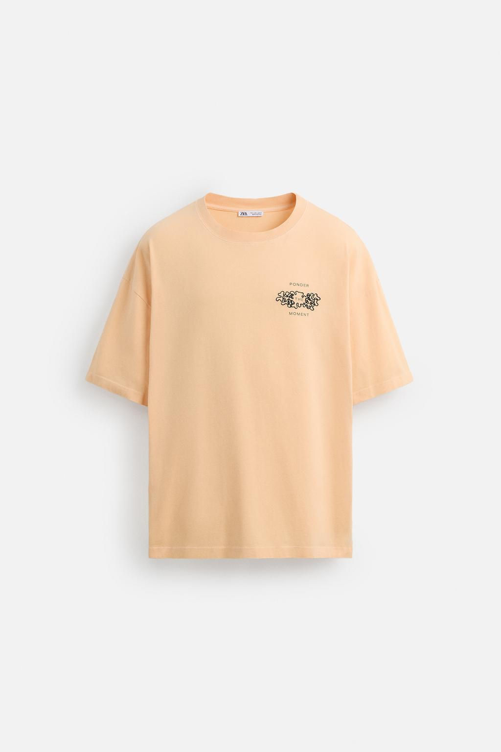 T-SHIRT WITH CONTRAST GRAPHIC - Zara фото 7