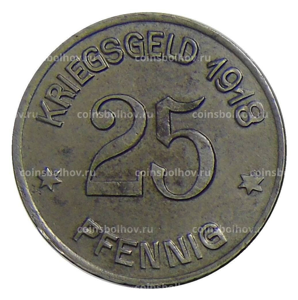 Монета 25 пфеннигов 1918 года Германия  Нотгельд Кобленц
