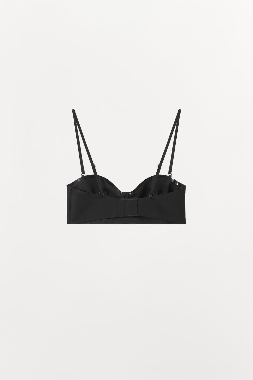 SUJETADOR AROS CON POLIAMIDA / Negro