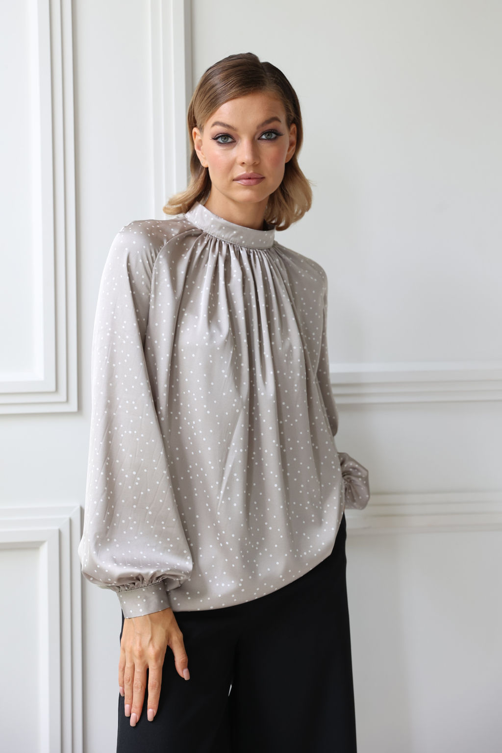 Блузка со сборкой по переду - Looklikecat фото 3