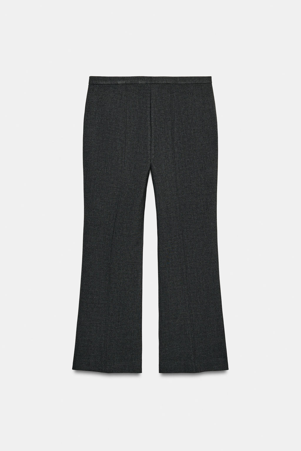 PANTAL?N CROPPED FLARE ZW COLLECTION / Gris oscuro - Zara фото 7