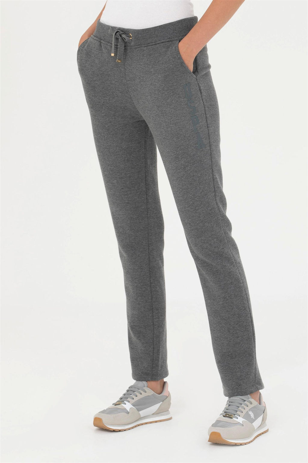 Женские спортивные штаны антрацитового меланжа Неожиданная скидка в корзине - U.s. polo assn фото 2