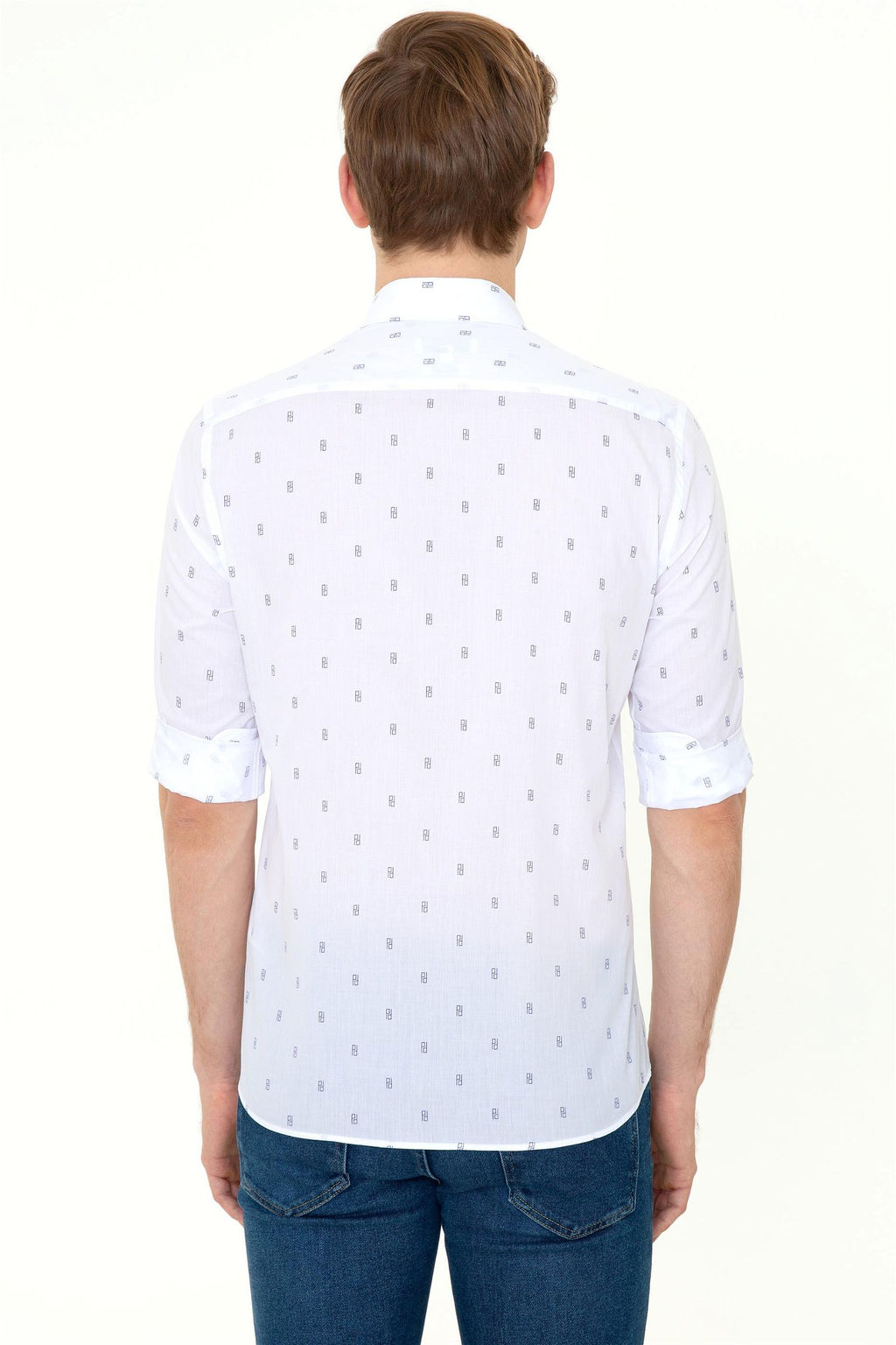 U. S. Polo Assn / Мужская белая рубашка с длинным рукавом - U.s. polo assn фото 10