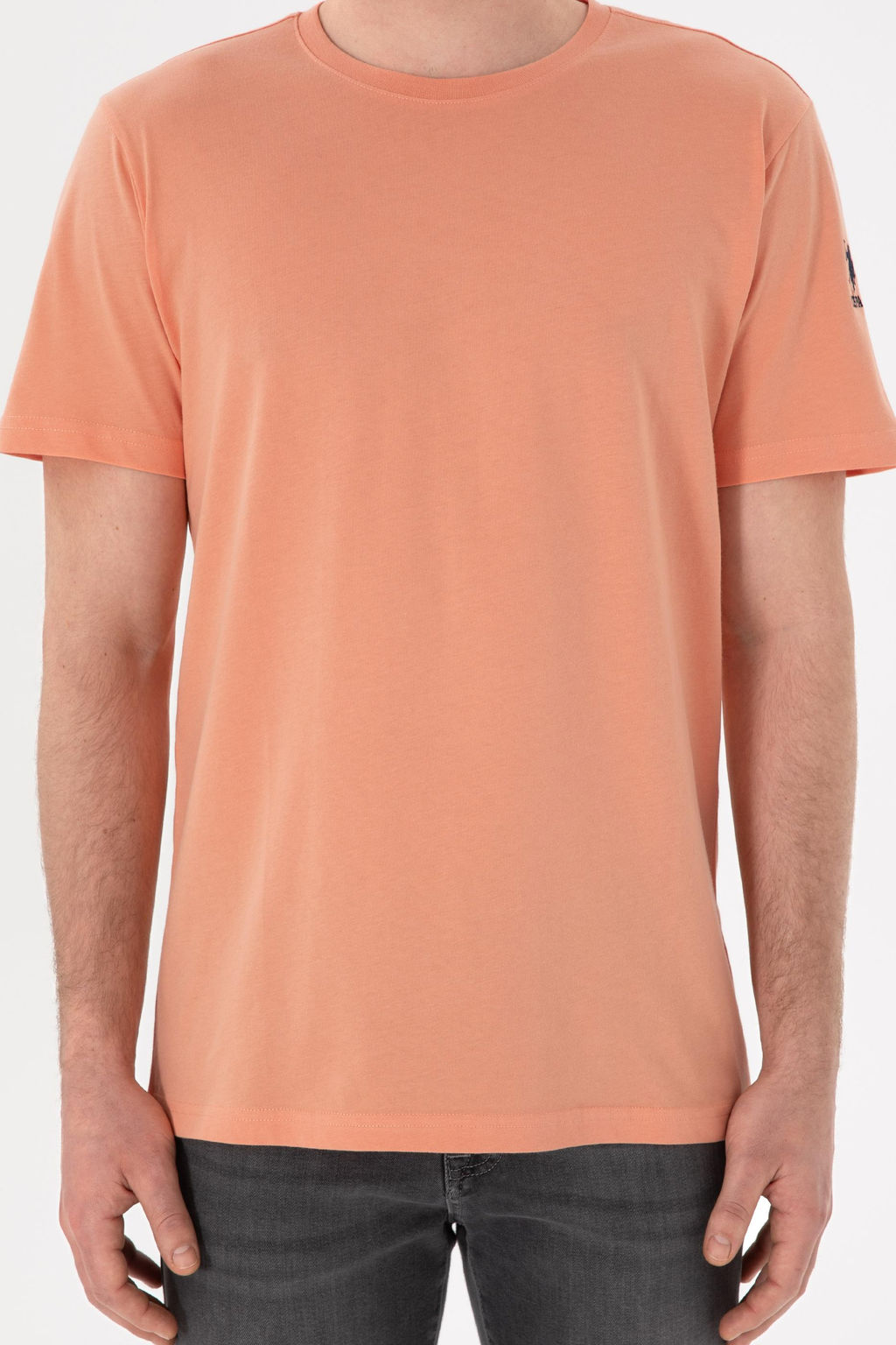 Erkek Regular Fit Bisiklet Yaka Somon Basic Ti__rt Sepette S_rpriz _ndirim - U.s. polo assn фото 7