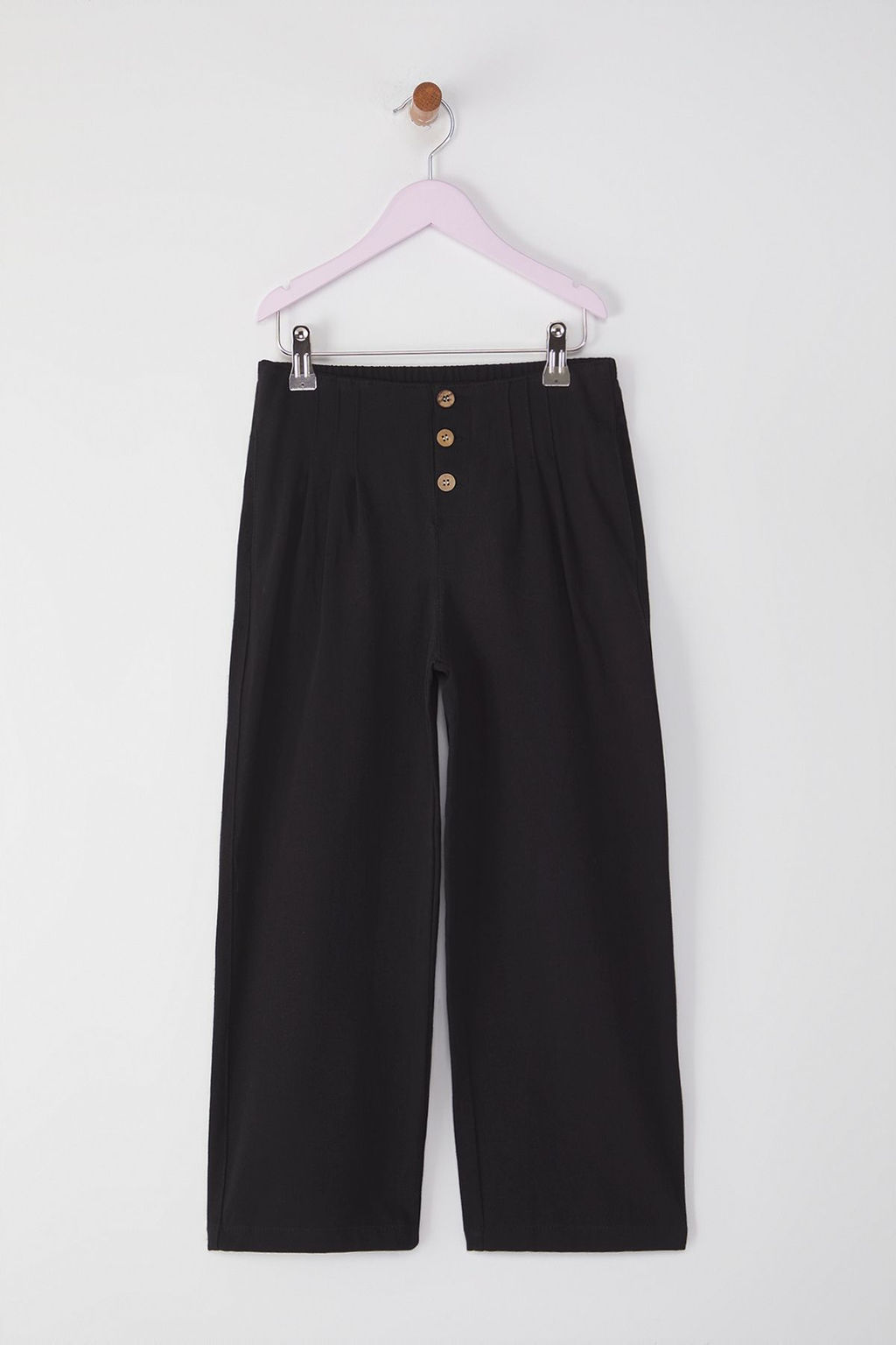 Ac?k Mavi K?z Cocuk %100 Pamuk Basic Wide Leg Orme Pantolon TKDSS25PL00003 - Trendyolmilla фото 7