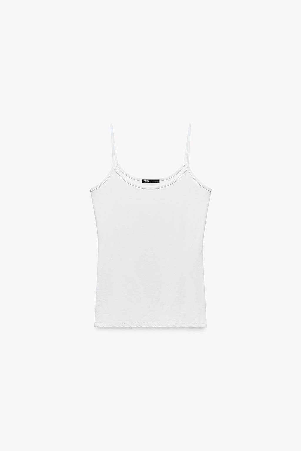 POLYAMIDE TOP WITH THIN STRAPS - Zara фото 12