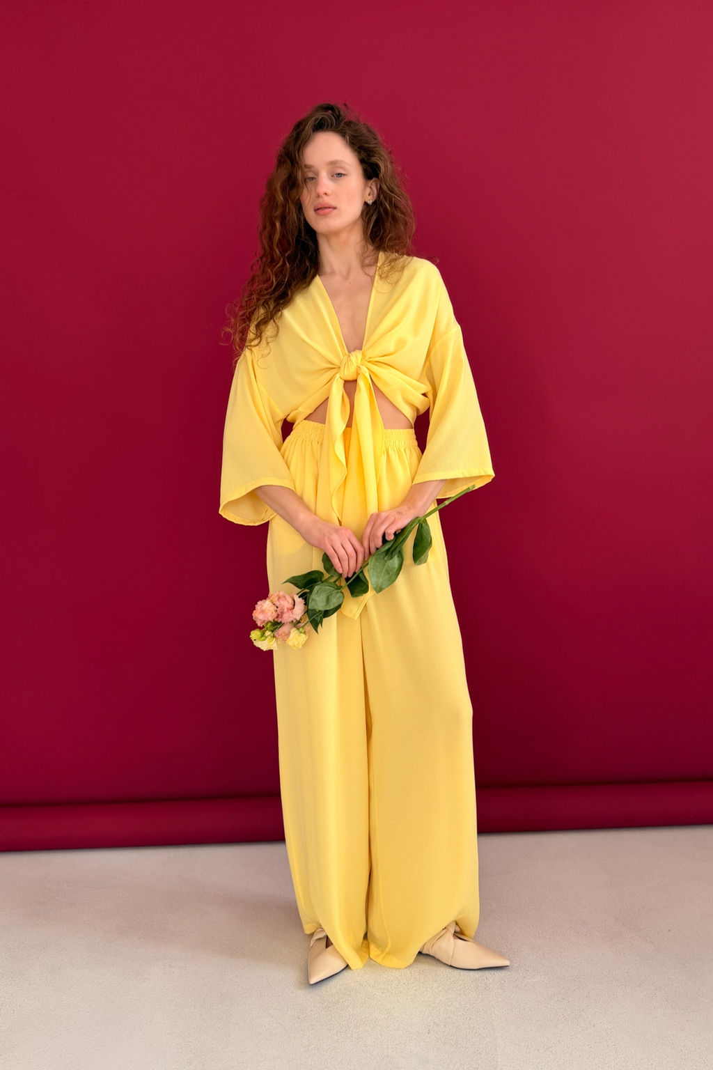 Блузка СЕТ029/05/Желтый - M&G all natural фото 2