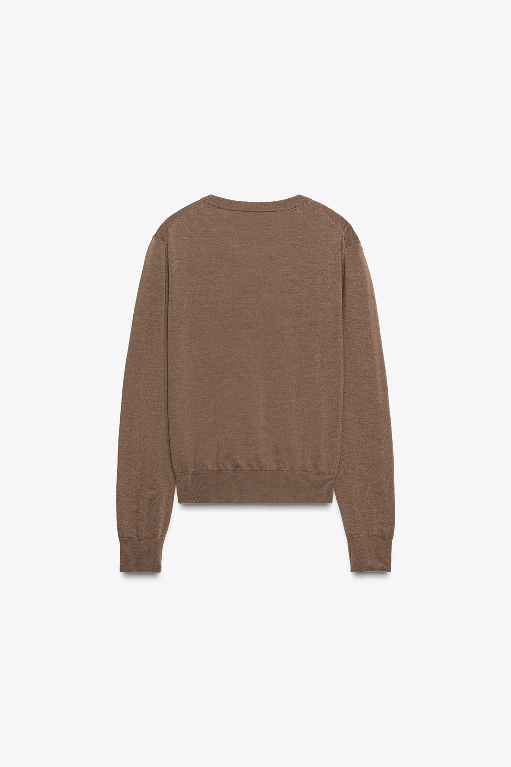 100% WOOL PLAIN KNIT SWEATER - Zara фото 6