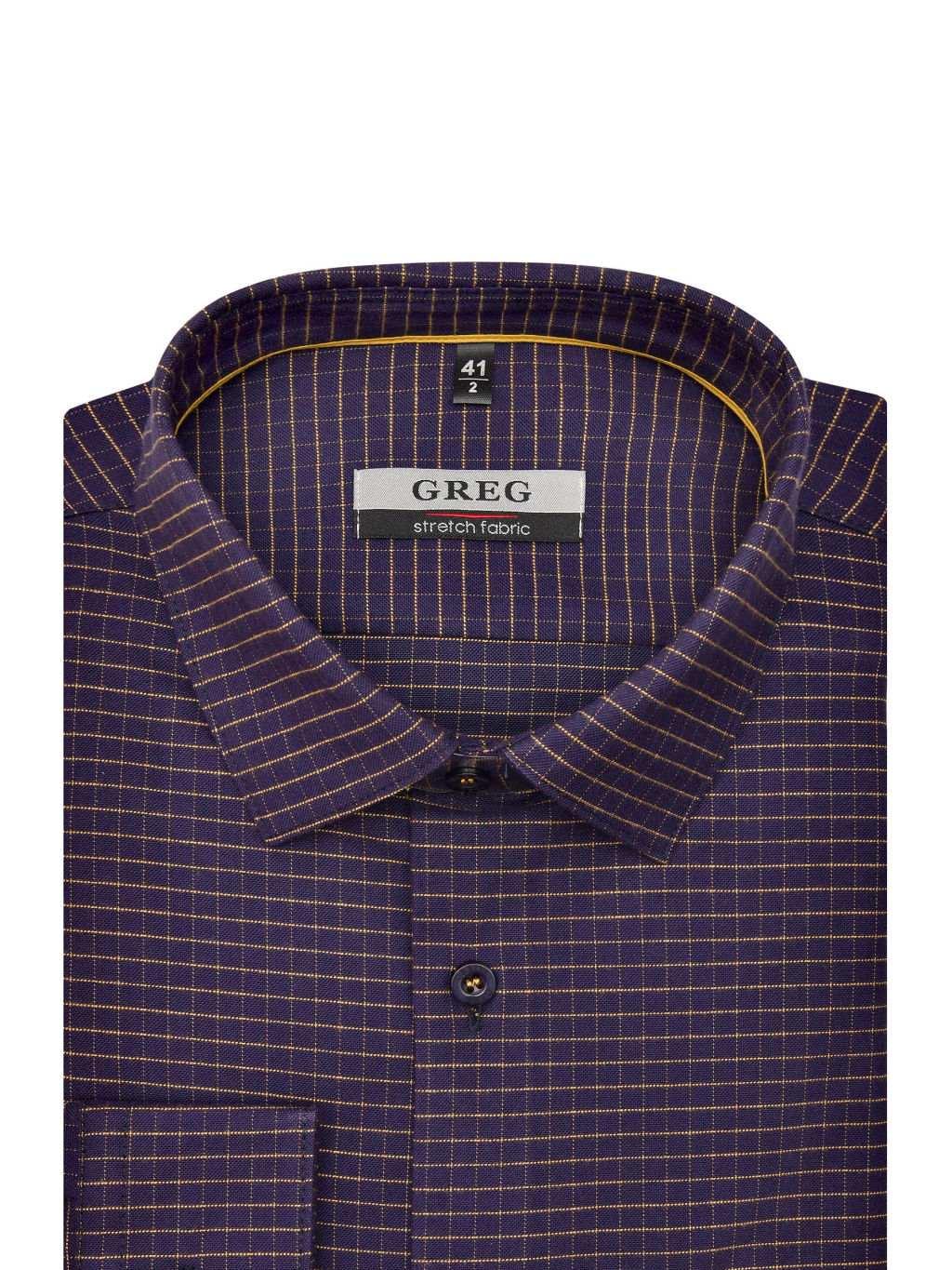 Сорочка мужская длинный рукав GREG S255/231/0951/ZN/1p STRETCH  фото 3