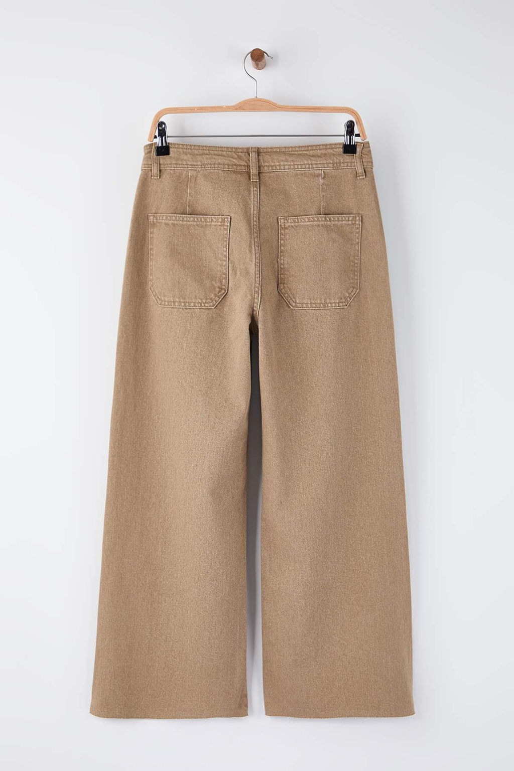 Koyu Mavi Orta Belli ve Beli Detayl? Pacas? Kesikli Culotte Bilek Boyu Jeans TWOAW26JE00045 - Trendyolmilla фото 12