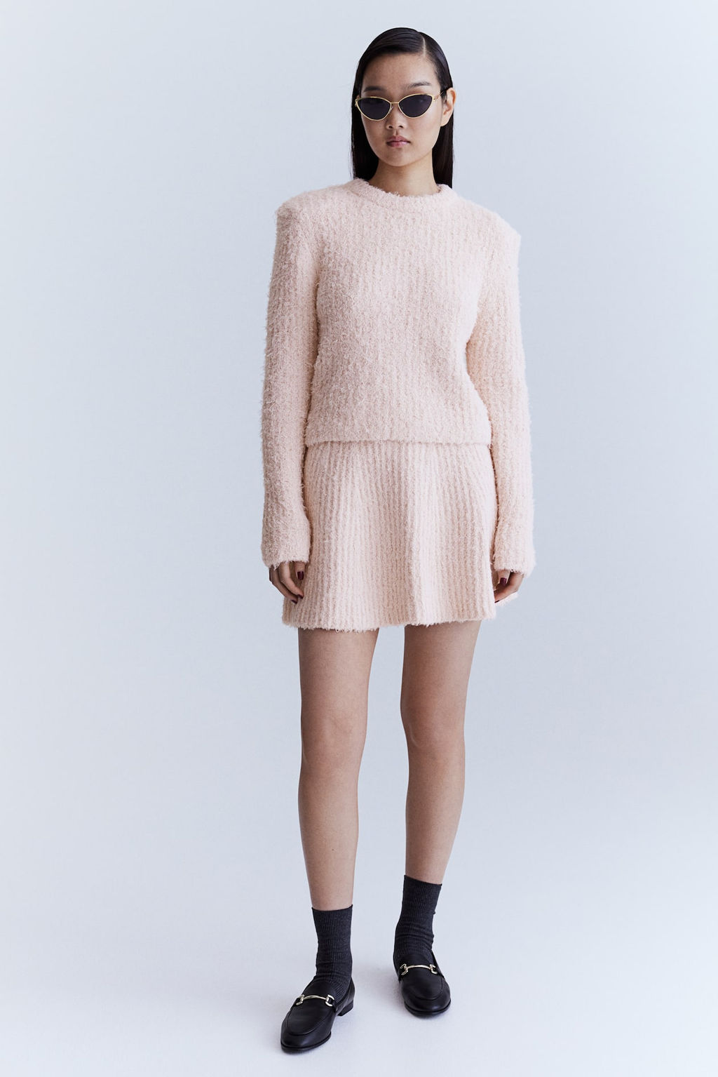 Falda acampanada en punto efecto pelo - H&m фото 2