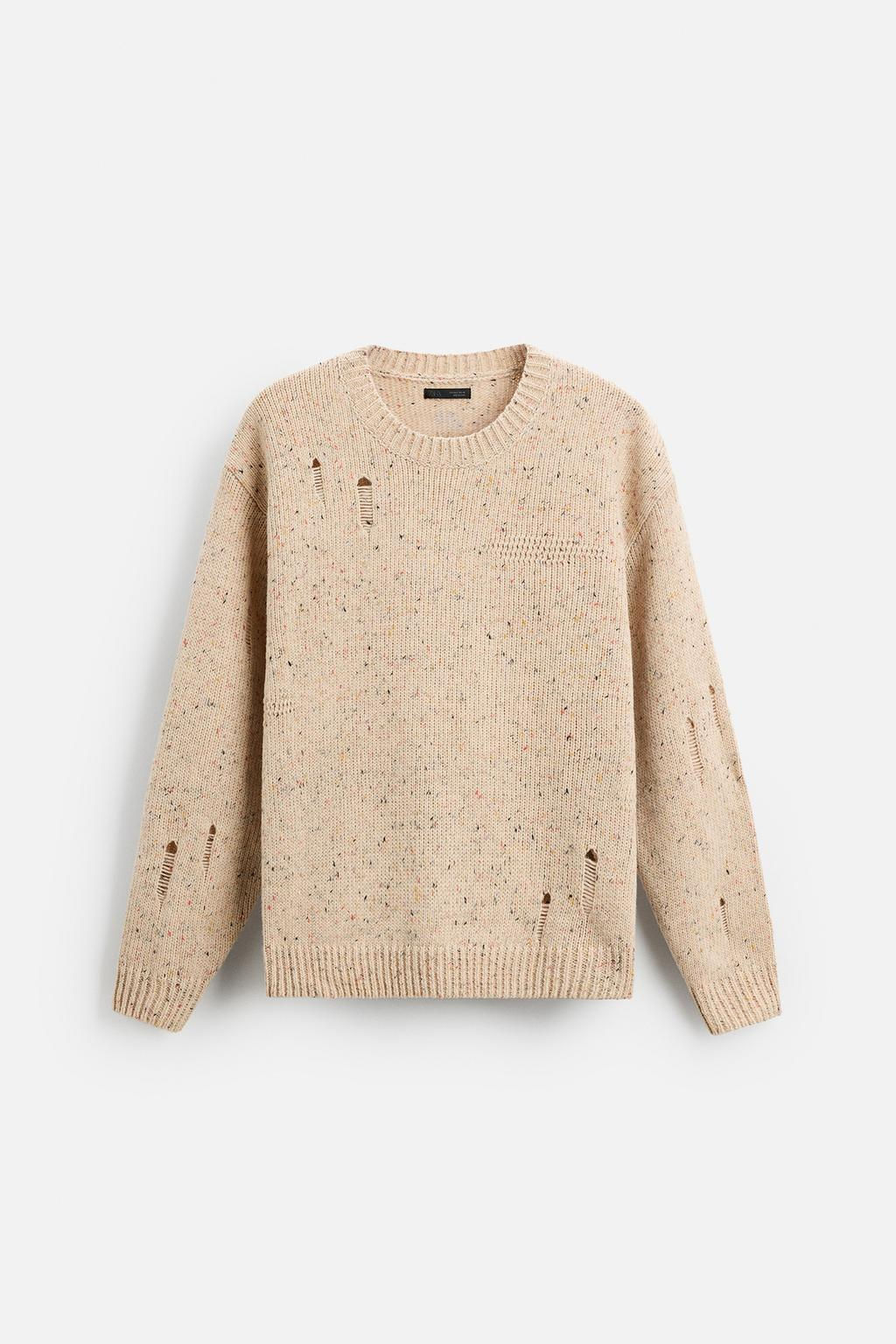 RIPPED EFFECT BUTTONED SWEATER - Zara фото 6