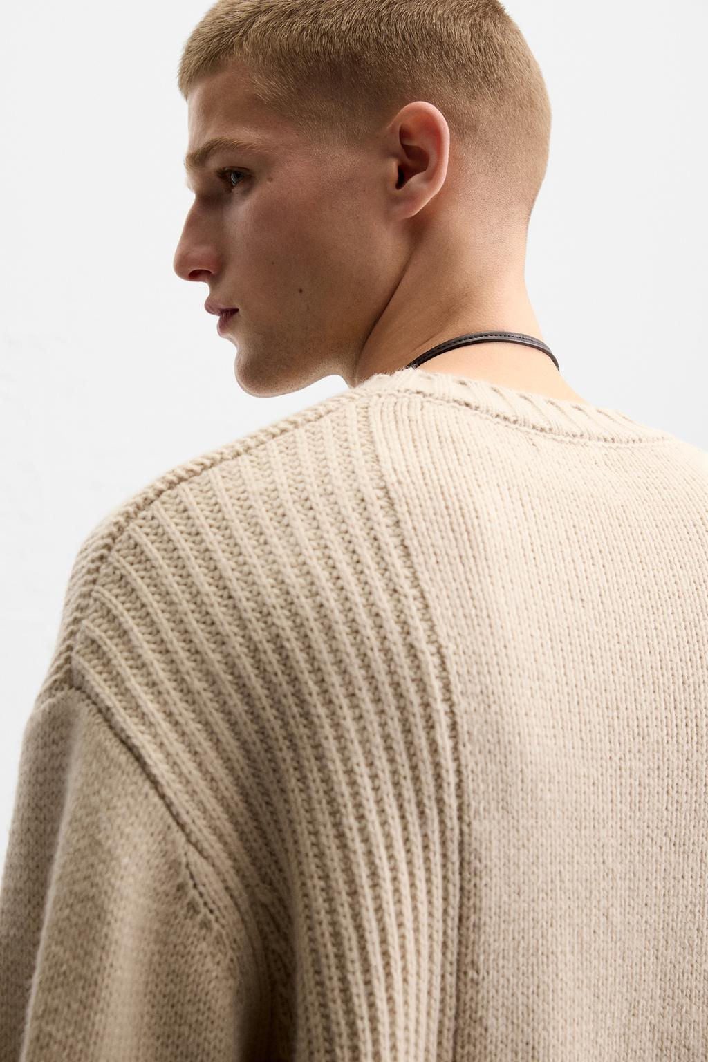 COMBINED TEXTURE SWEATER - Zara фото 3