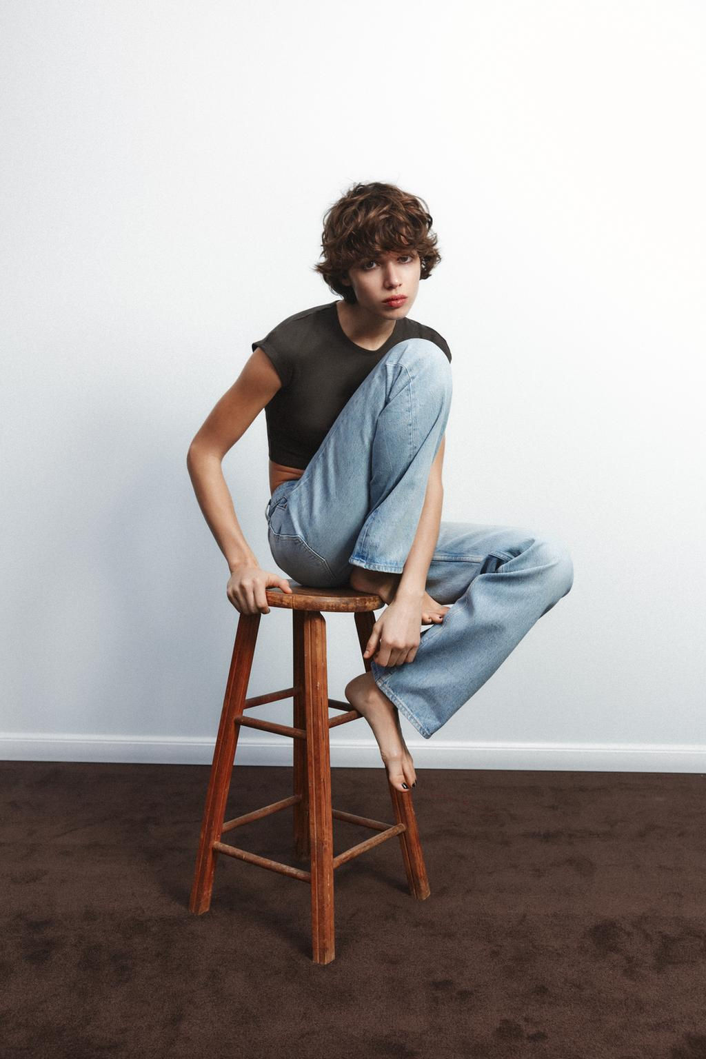 TRF WIDE-LEG LOW-RISE JEANS - Zara фото 7