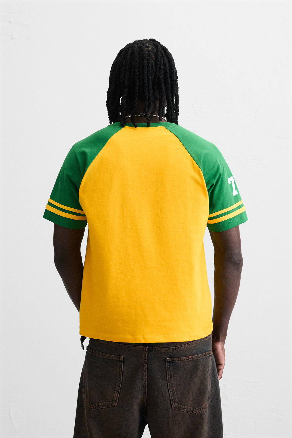 EMBROIDERED COLOUR BLOCK T-SHIRT - Zara фото 3