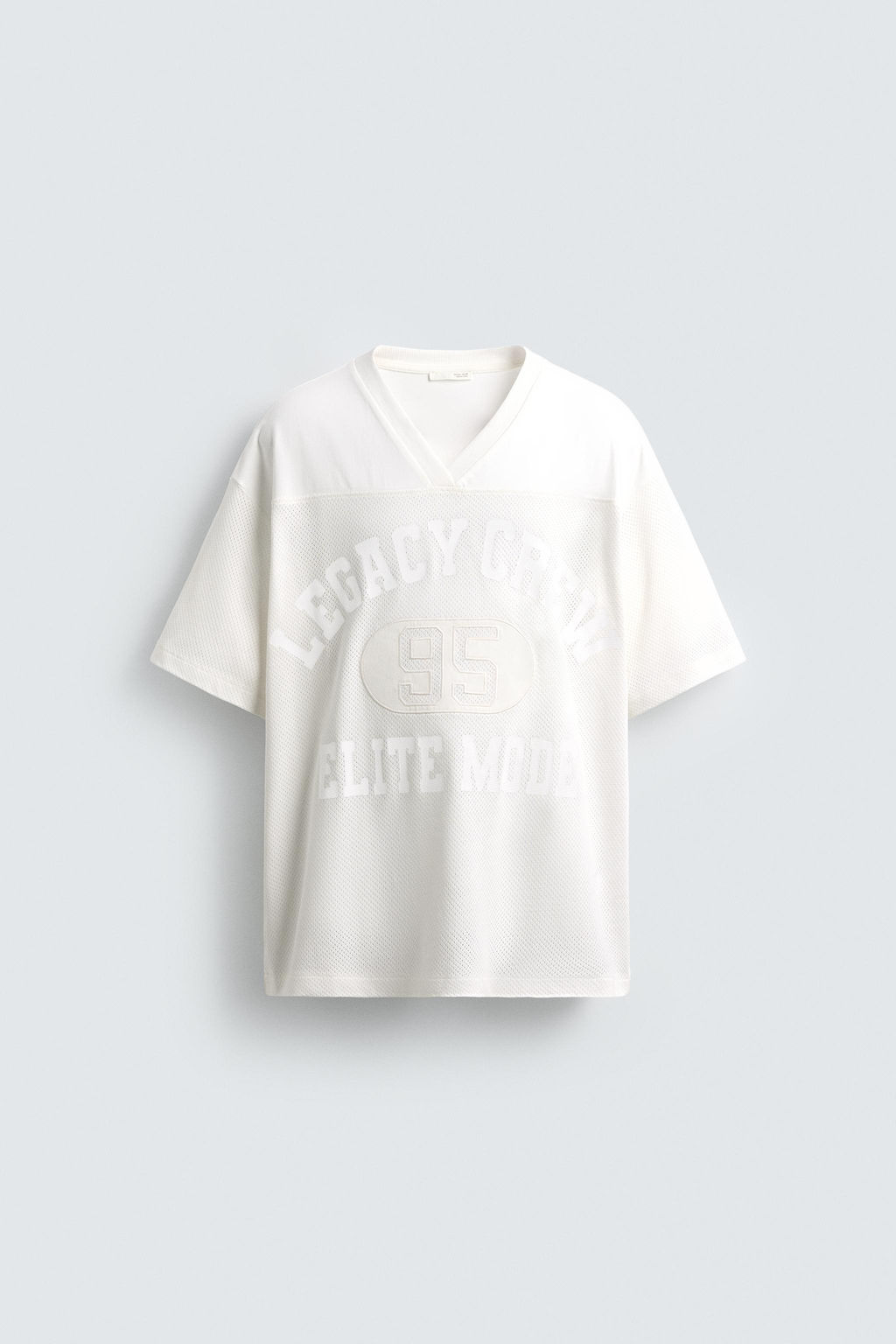 T-SHIRT WITH TEXTURED PANELS - Zara фото 7