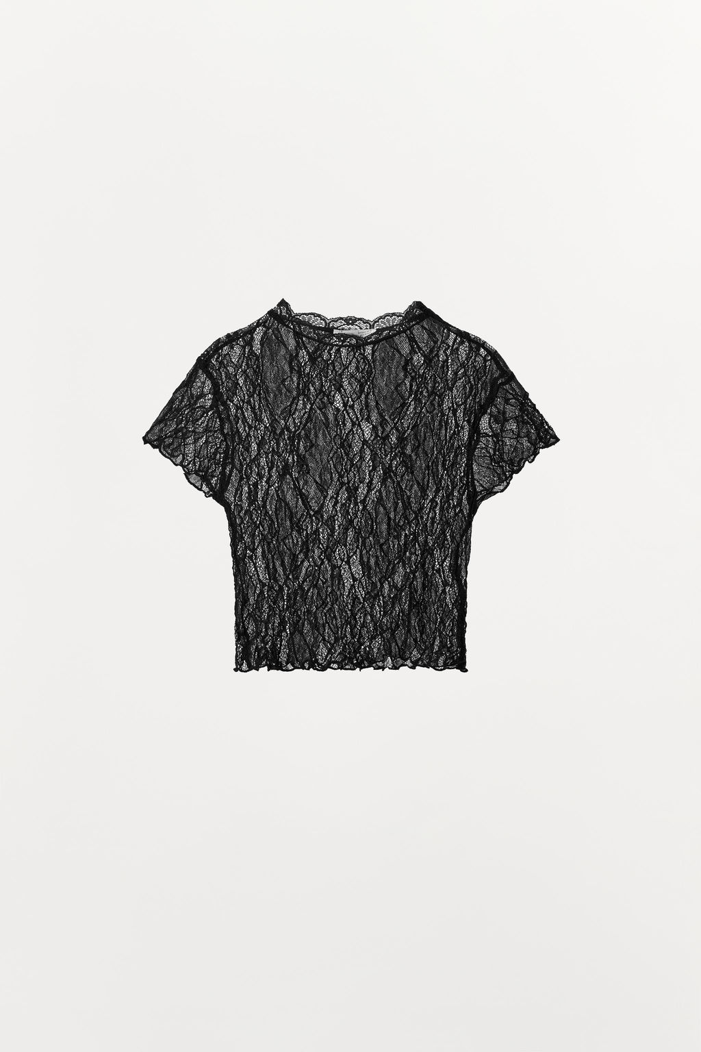 TOP CROP ENCAJE / Negro - Zara фото 2