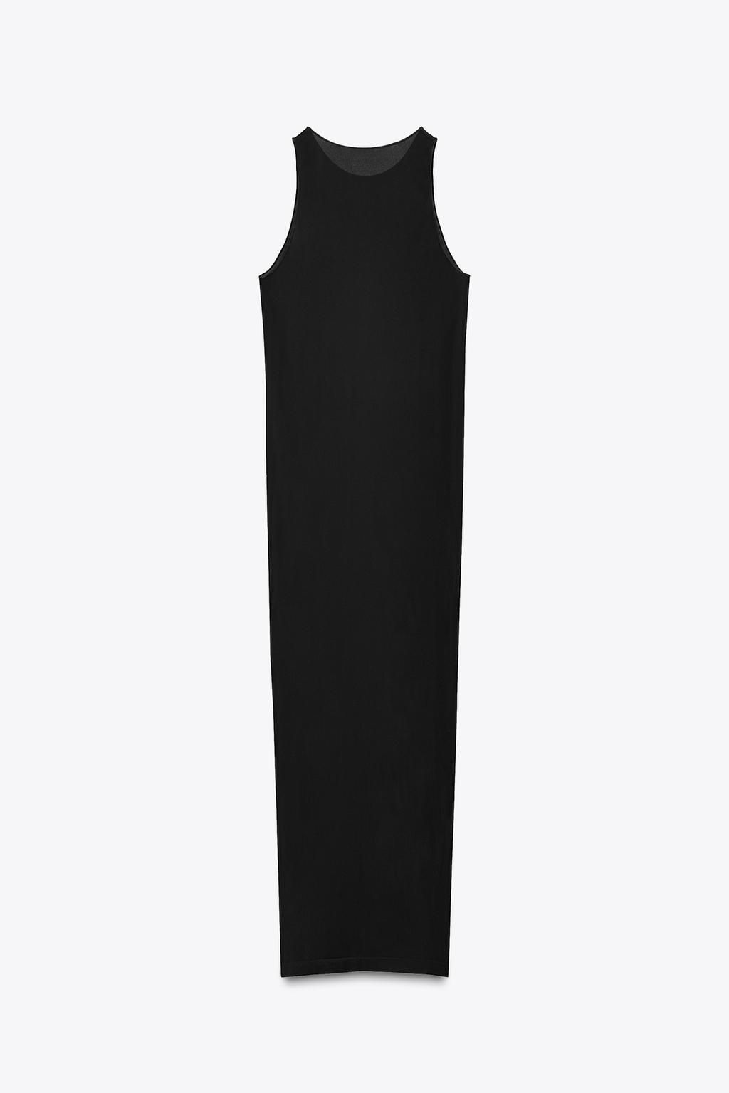 LONG POLYAMIDE DRESS - Zara фото 5