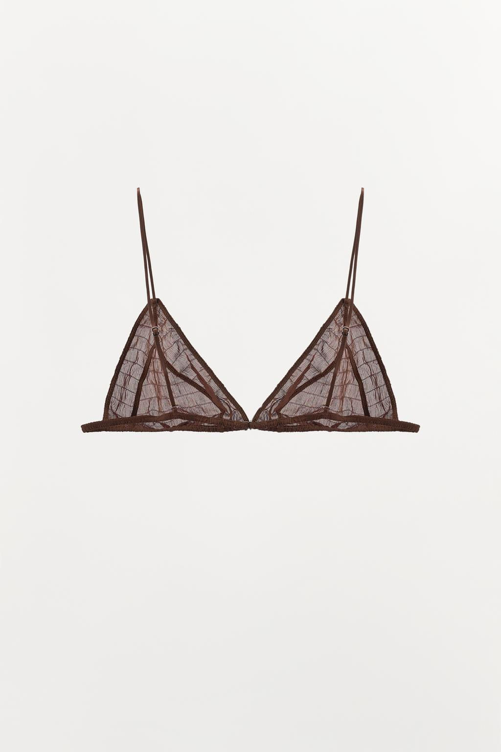 STRUCTURED SILK BRALETTE - Zara фото 10