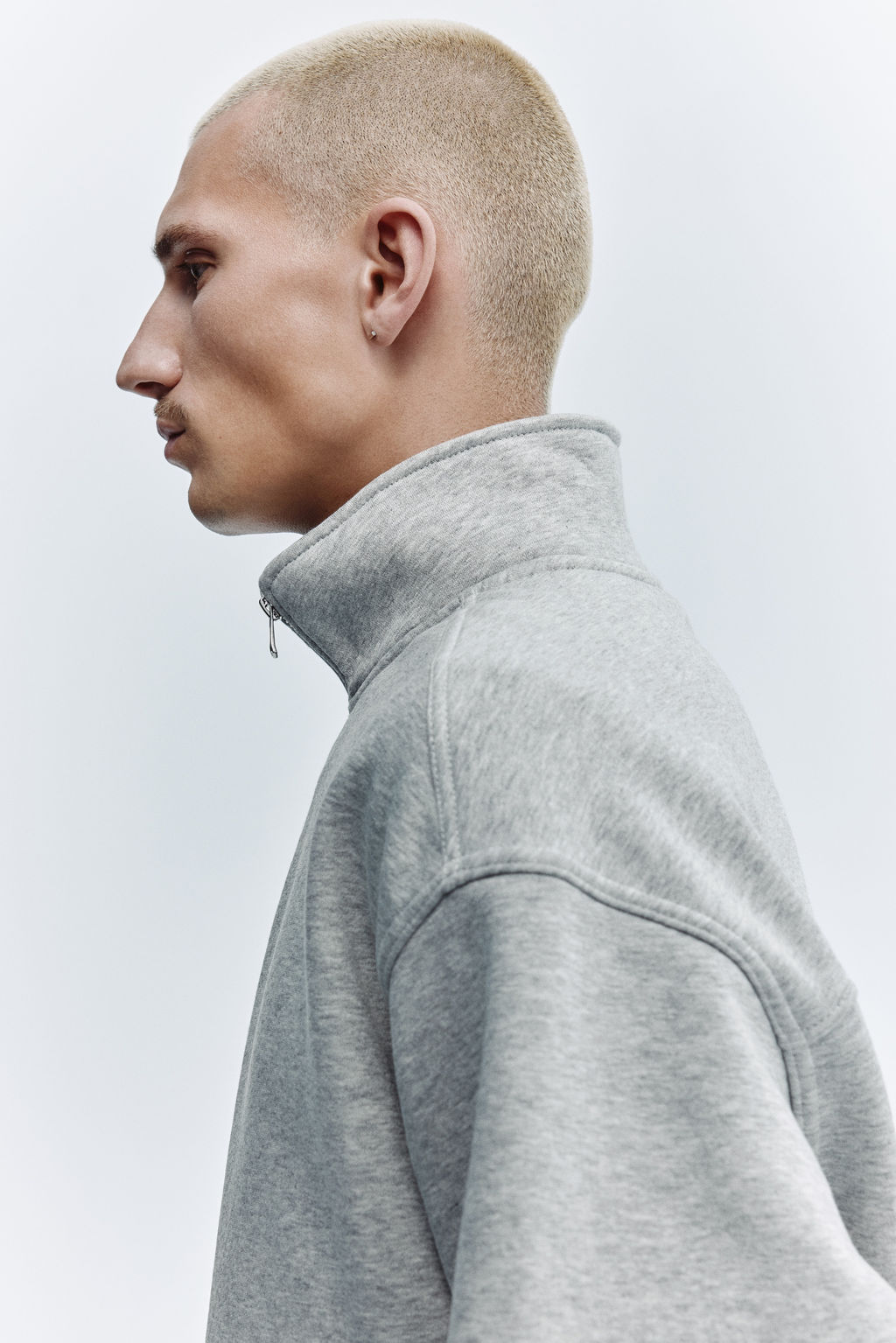 Sudadera con media cremallera Loose Fit - H&m фото 9