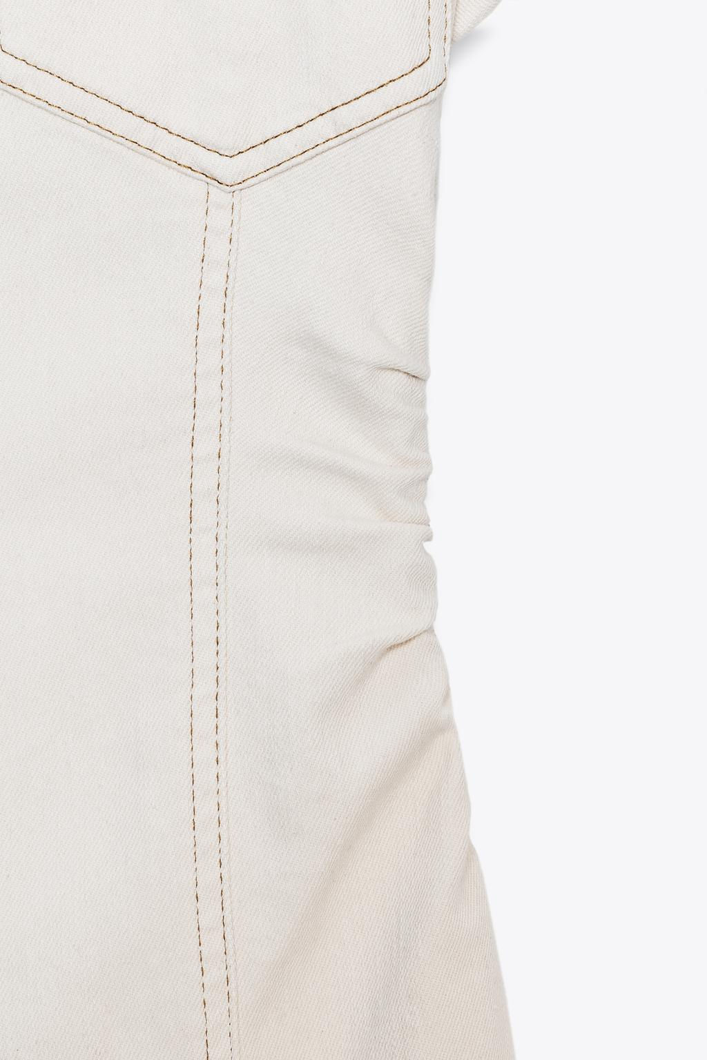 MIDI DRESS WITH GATHERED WAIST - Zara фото 9