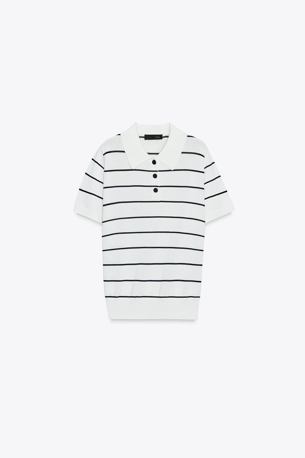 SHORT SLEEVE KNIT POLO TOP - Zara фото 7