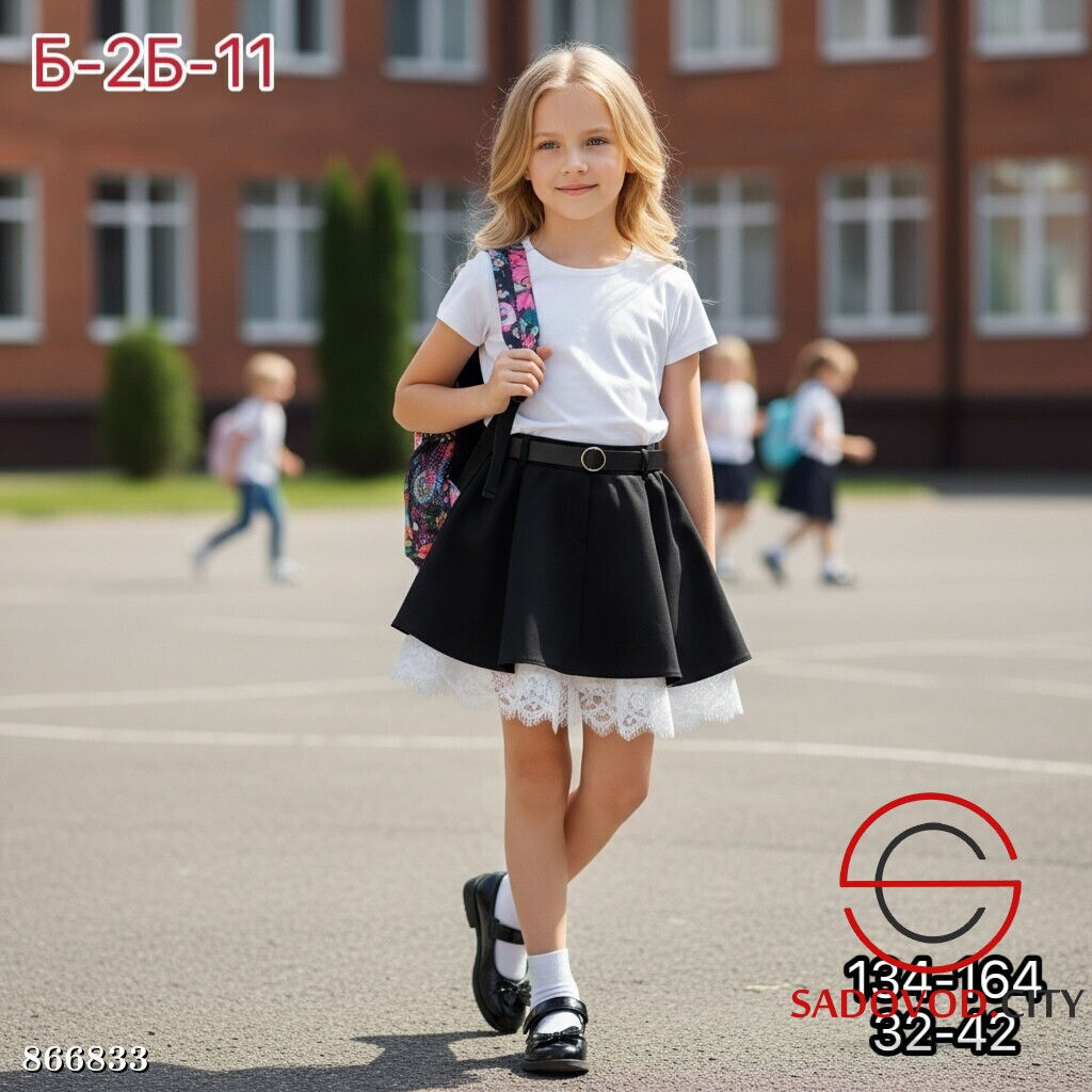 Шорты-юбка для девочки школьная