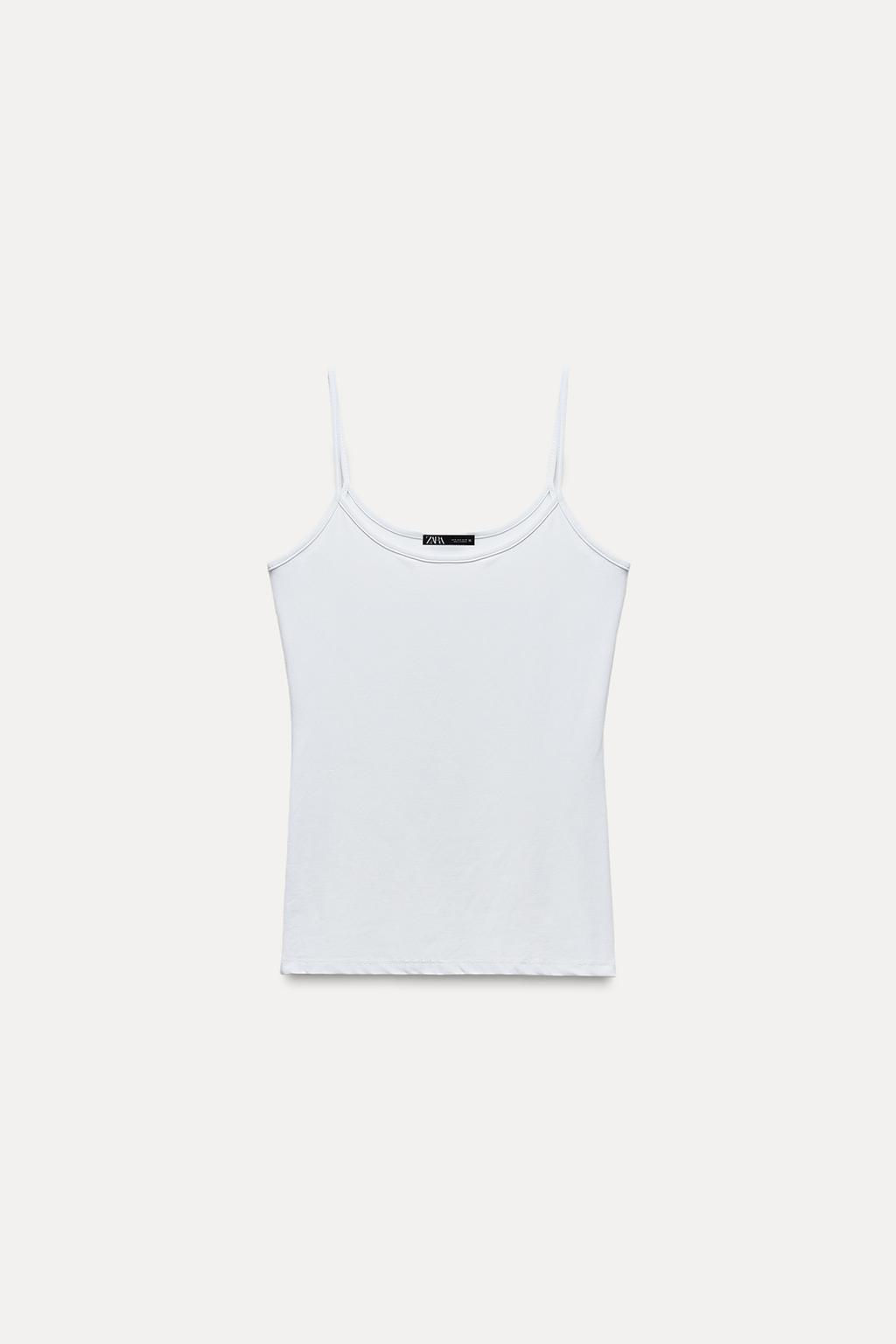 POLYAMIDE SLIM STRAP T-SHIRT - Zara фото 3