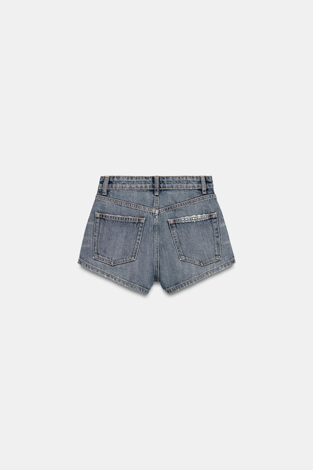 SHORTS MINI DENIM TRF CURVED TIRO ALTO / Azul - Zara фото 8