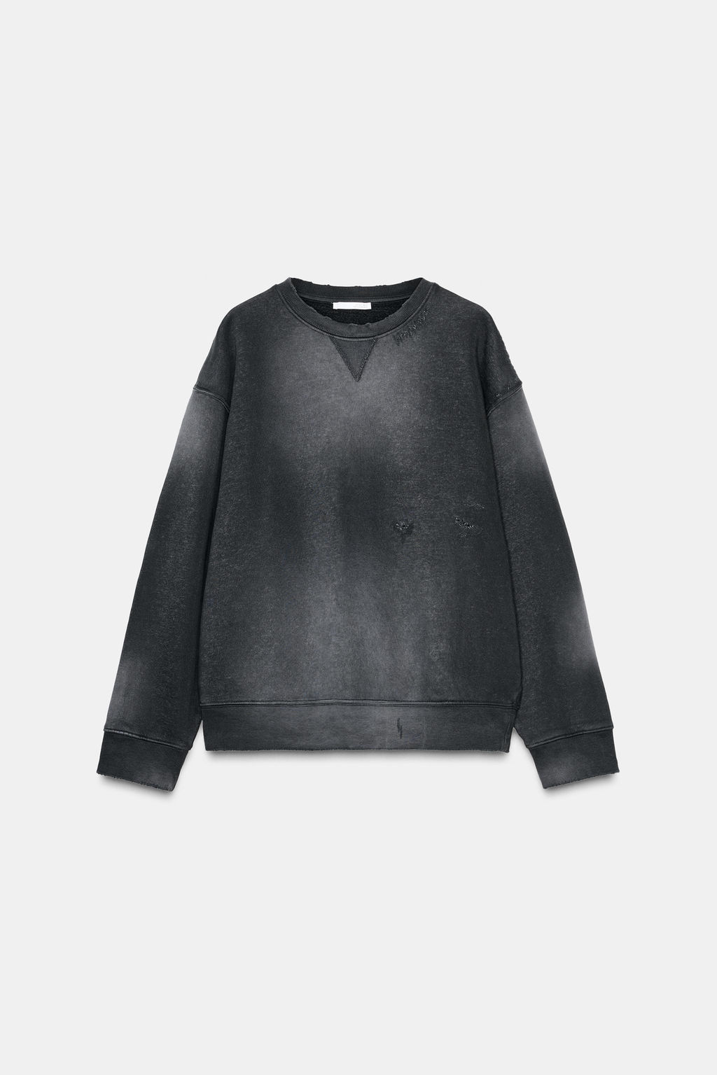 FADED-EFFECT RIPPED SWEATSHIRT - Zara фото 5