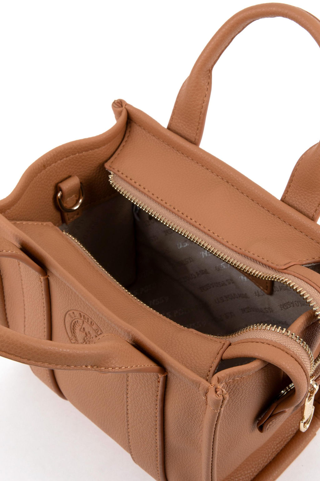 Женская светло-коричневая сумка через плечо - U.s. polo assn фото 7