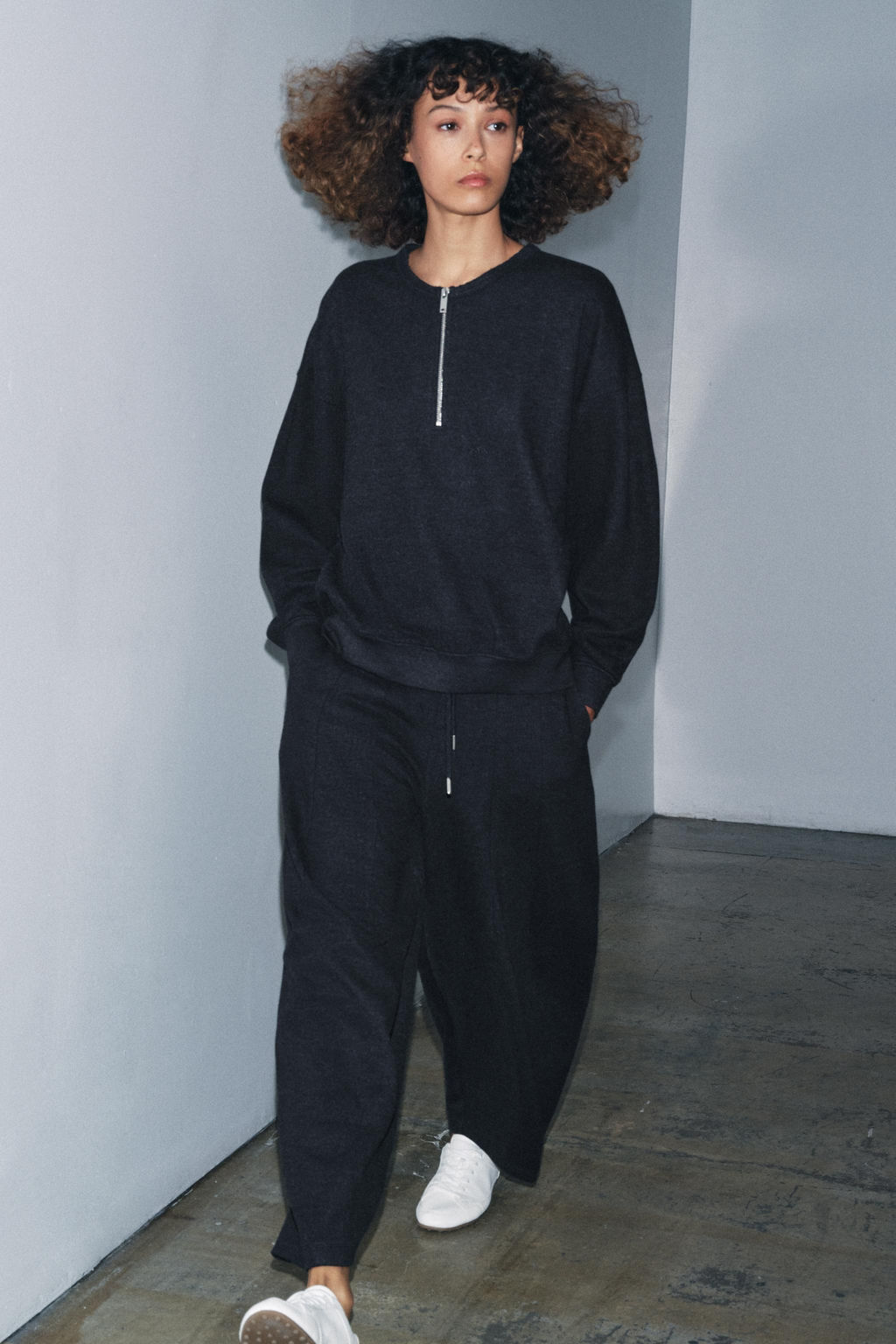 SOFT RIB BALLOON TROUSERS