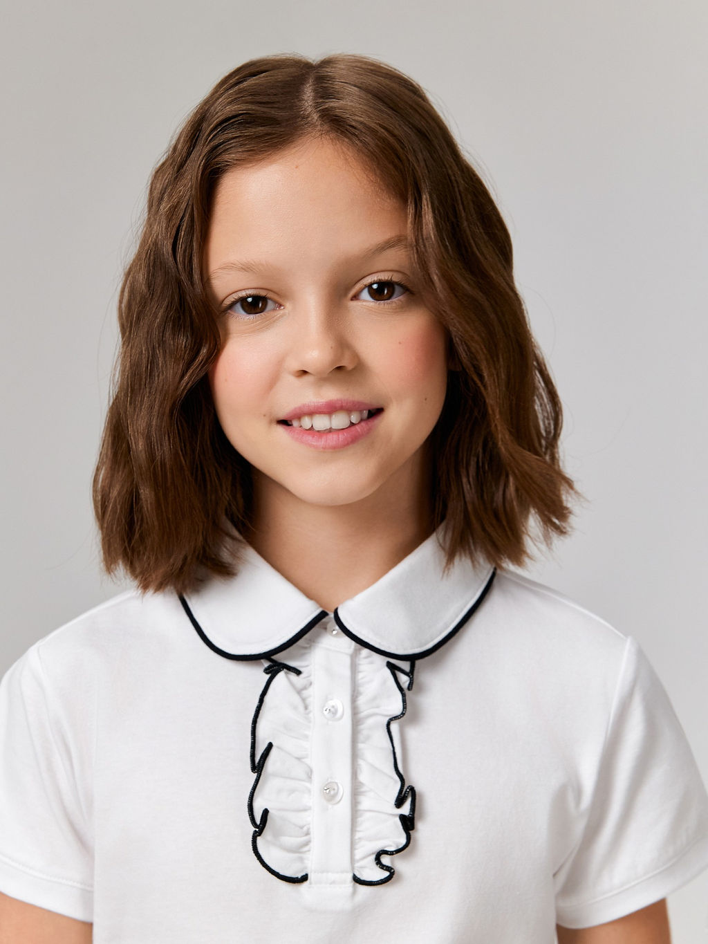 ACOOLA / Блузка детская для девочек Djina белый  фото 5