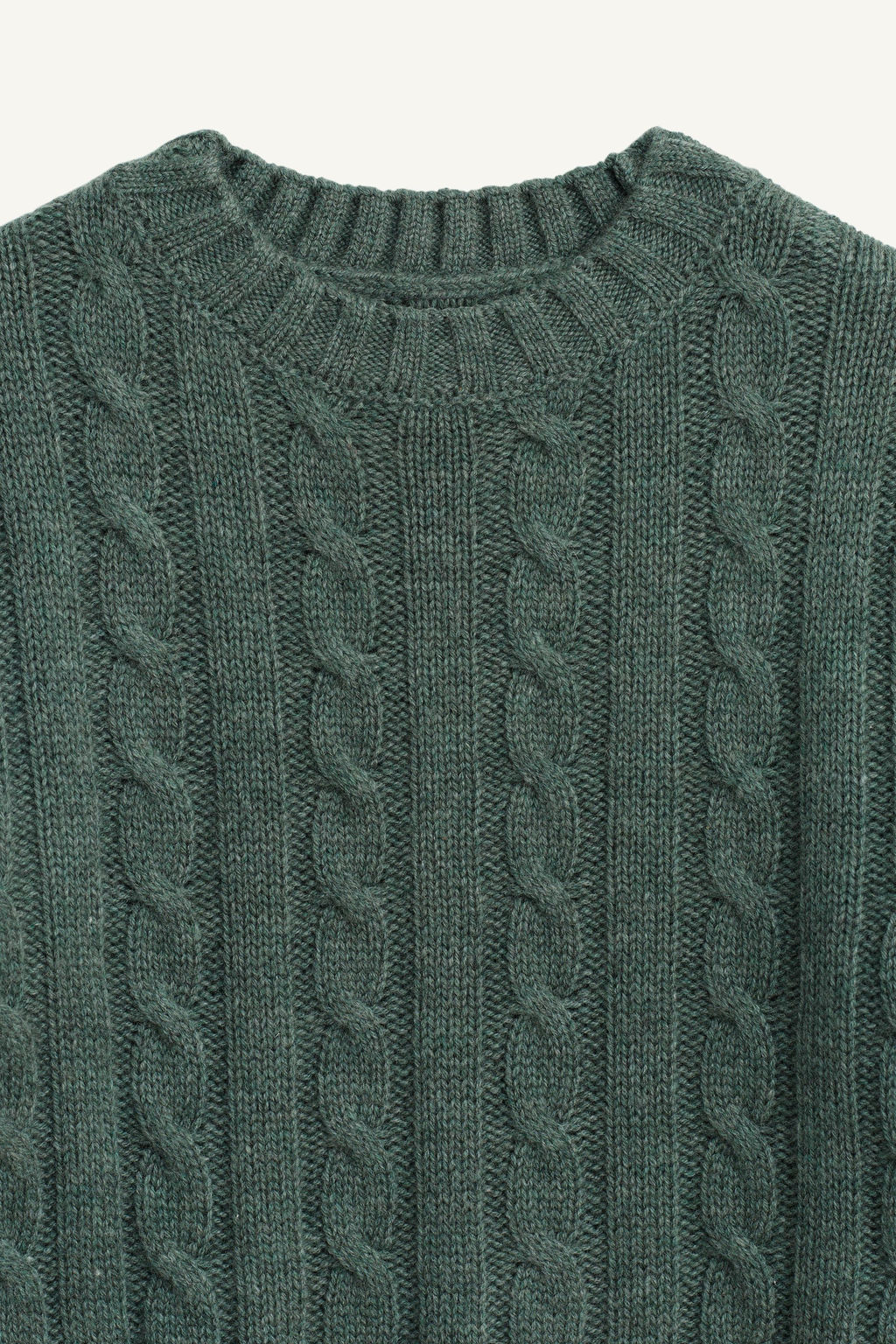 CABLE-KNIT JUMPER 100% WOOL LIMITED EDITION