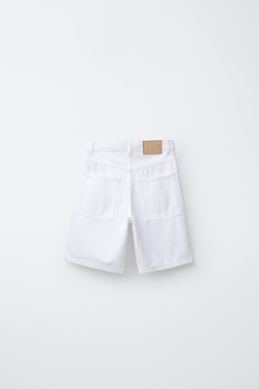 BERMUDA DENIM RELAXED BAGGY / Blanco roto