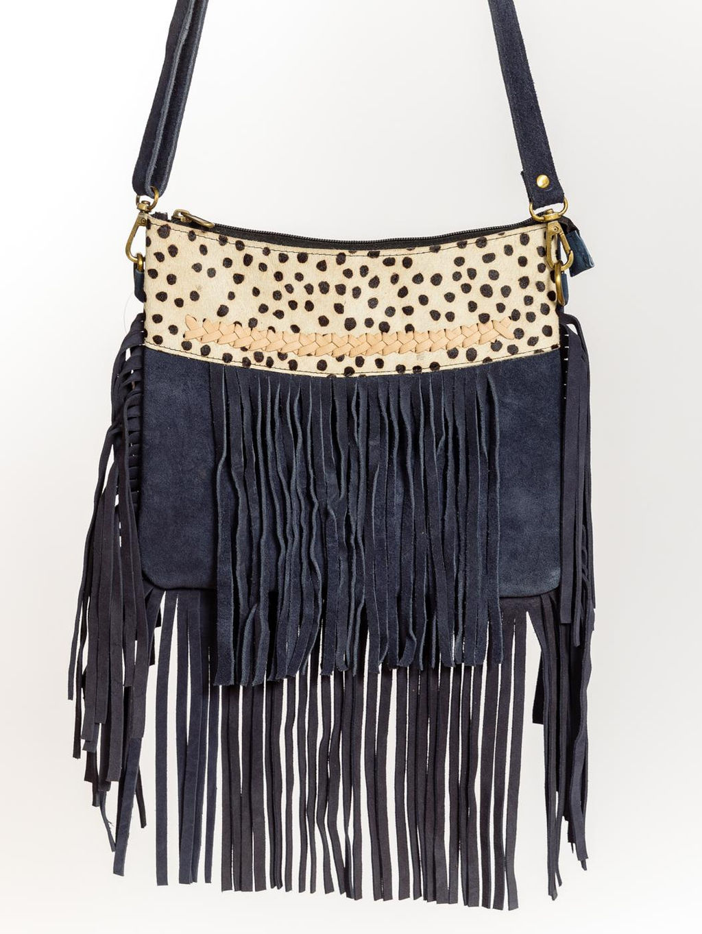 Сумка замшевая с бахромой через плечо №1134/18