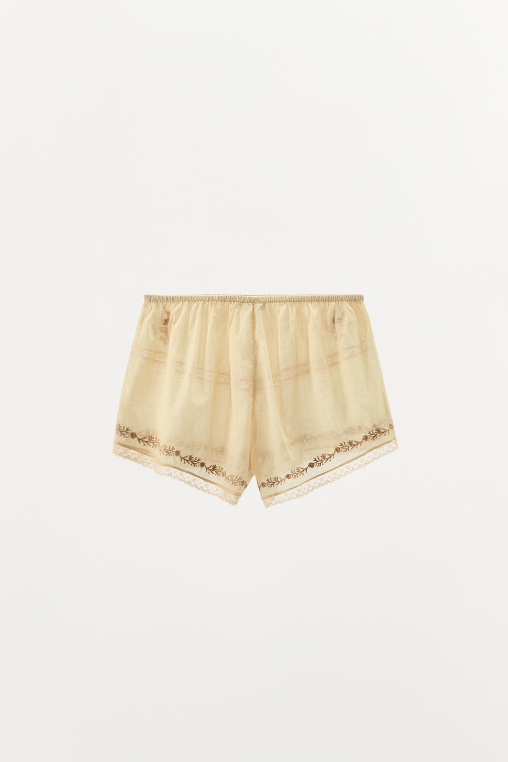 FLORAL EMBROIDERED LACE SHORTS - LIMITED EDITION - Zara фото 5