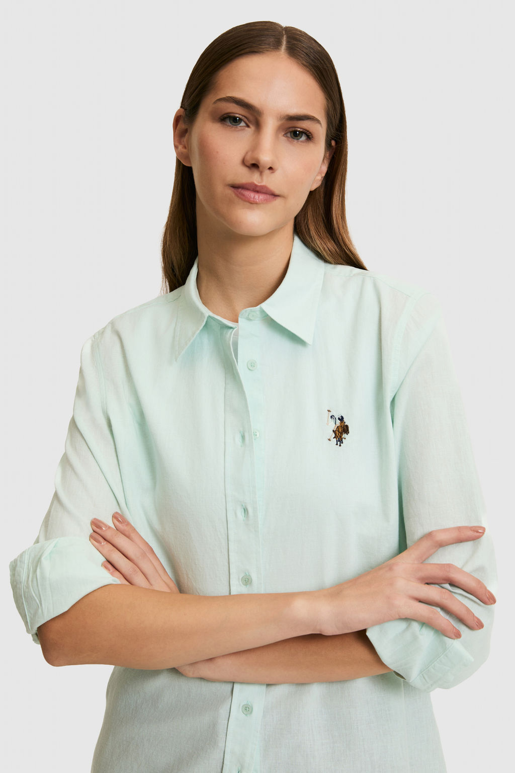KadДn Su YeЕili Uzun Kollu Basic GГmlek - U.s. polo assn фото 2