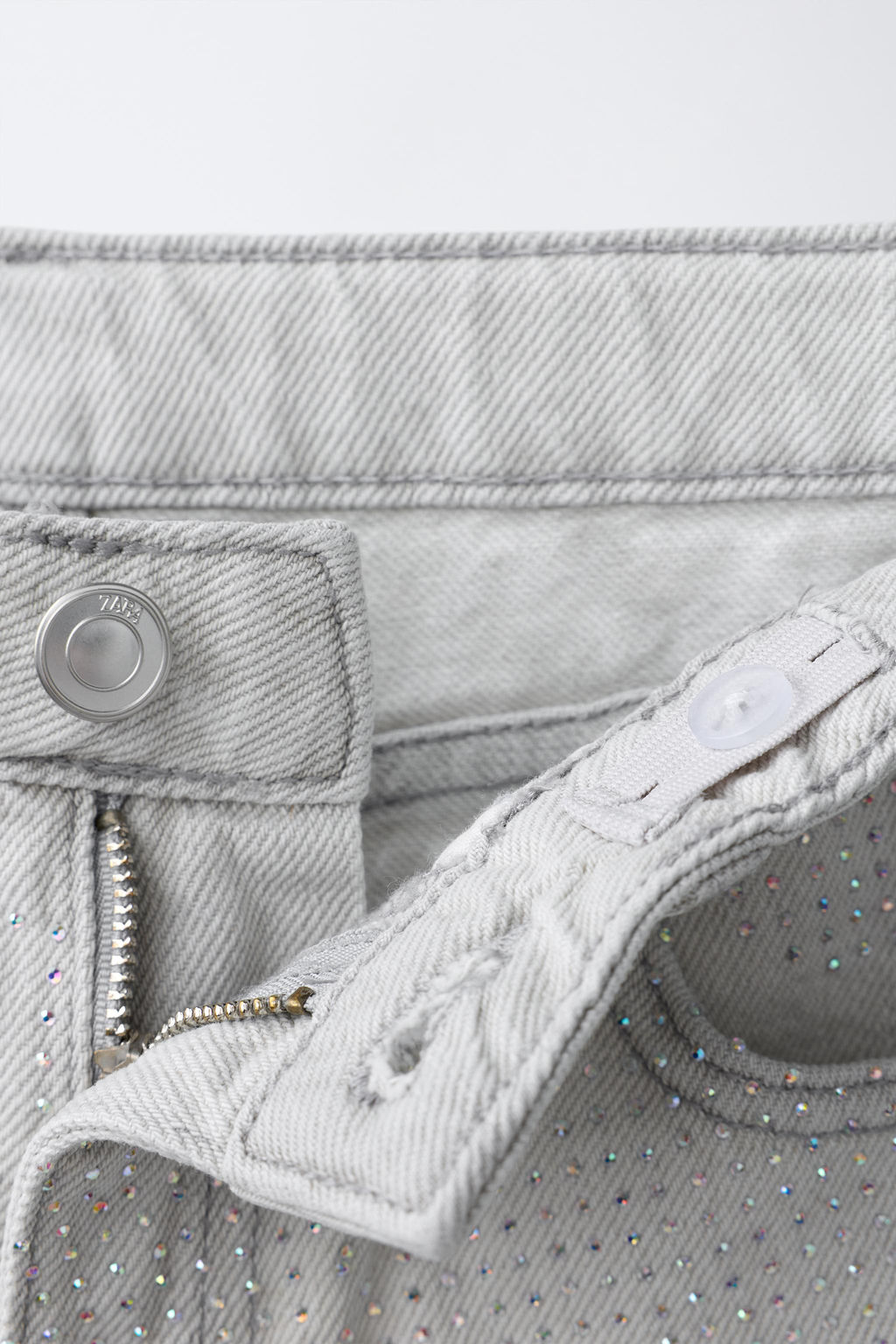 BERMUDA DENIM STRASS / Gris - Zara фото 3