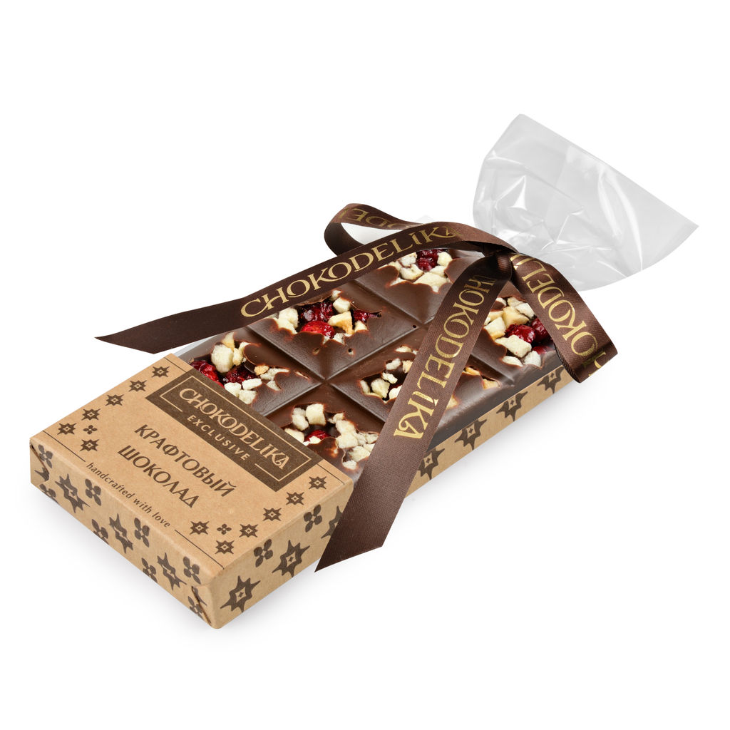 Шоколад темный Крафтовый микс с яблоком 50 гр - Chokodelika фото 2