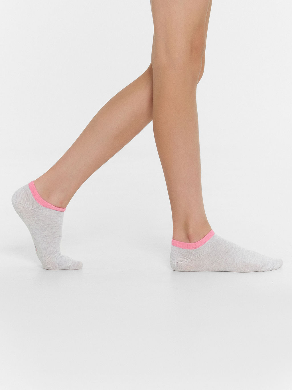 Цена за 5 пар! Носки детские серые с цветным бортиком
