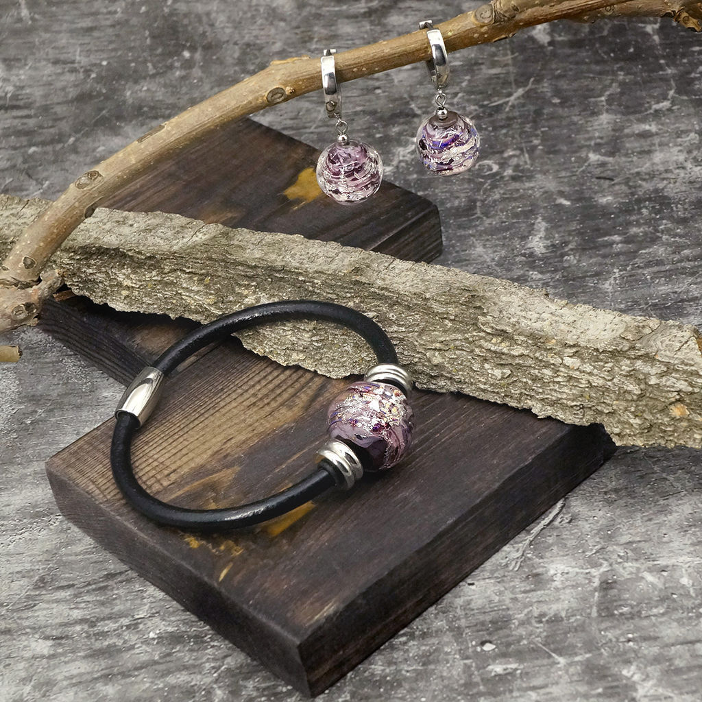 Серьги из муранского стекла NEMESIS LS3217