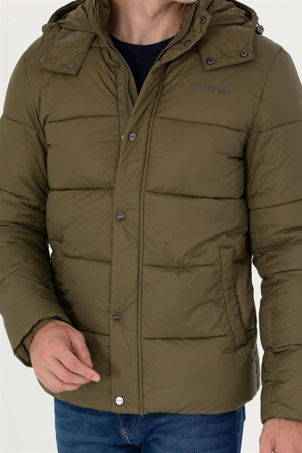 U. S. Polo Assn / Мужское пальто цвета хаки - U.s. polo assn фото 6