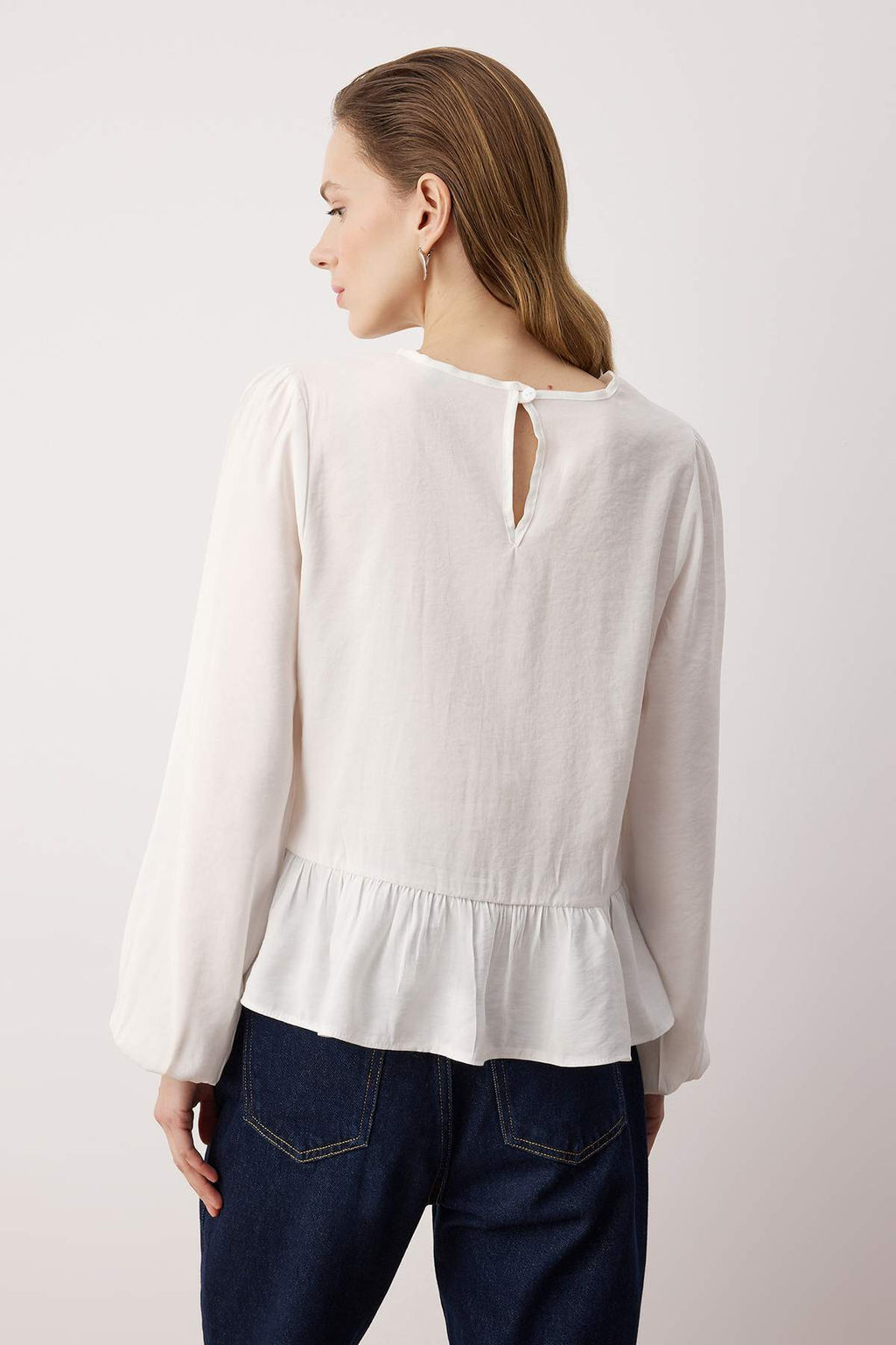 Ekru Aksesuar Detayl? Dokuma Bluz TWOAW26BZ00299