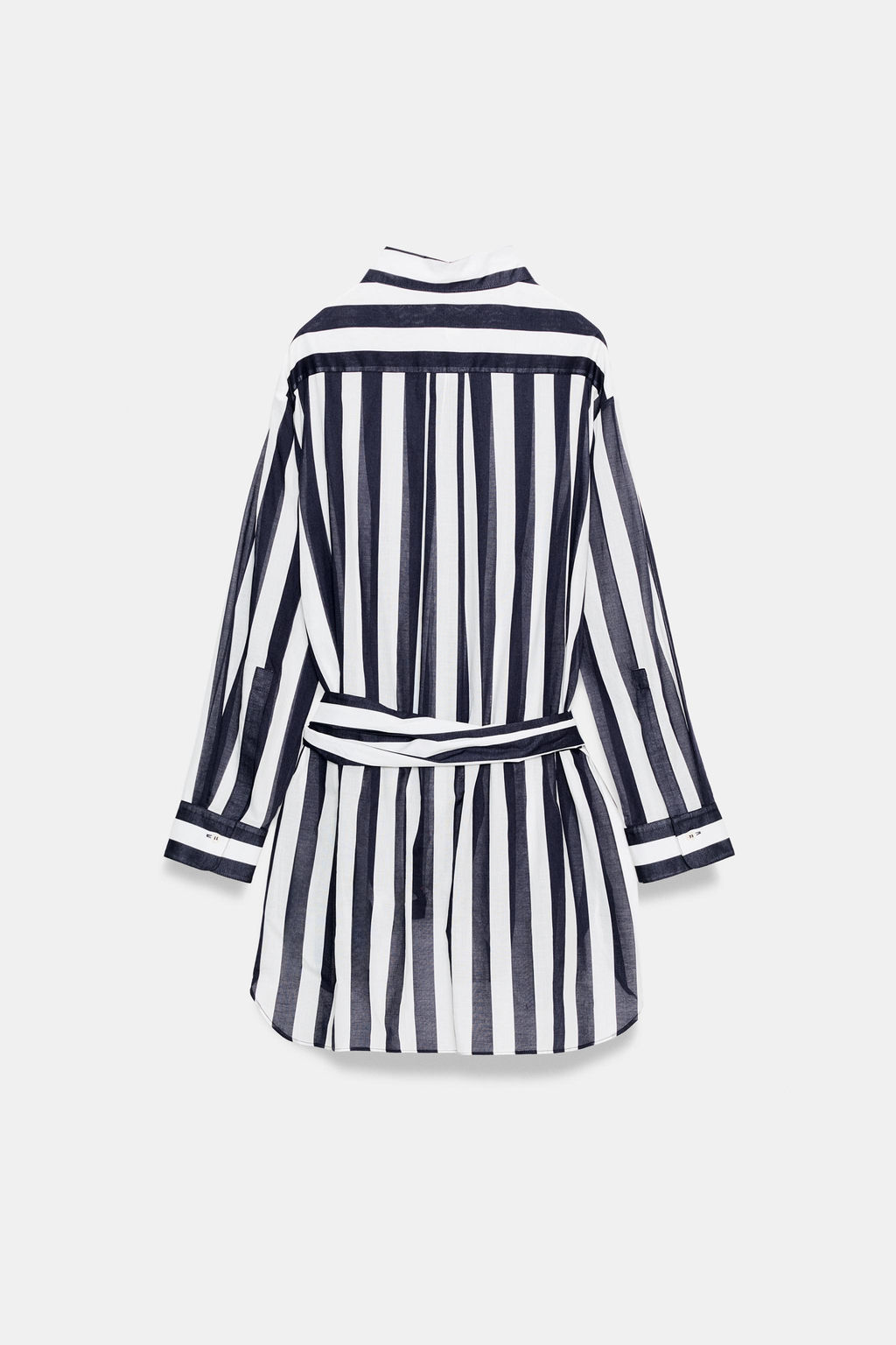 CAMISA RAYAS ZW COLLECTION / Blanco / Marino - Zara фото 3