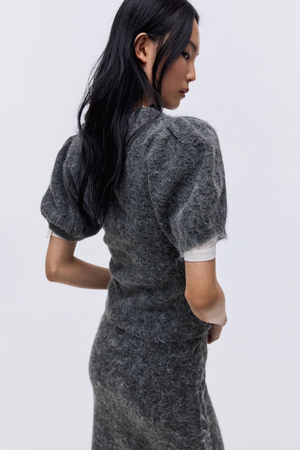 Top de punto con mangas abullonadas - H&m фото 6