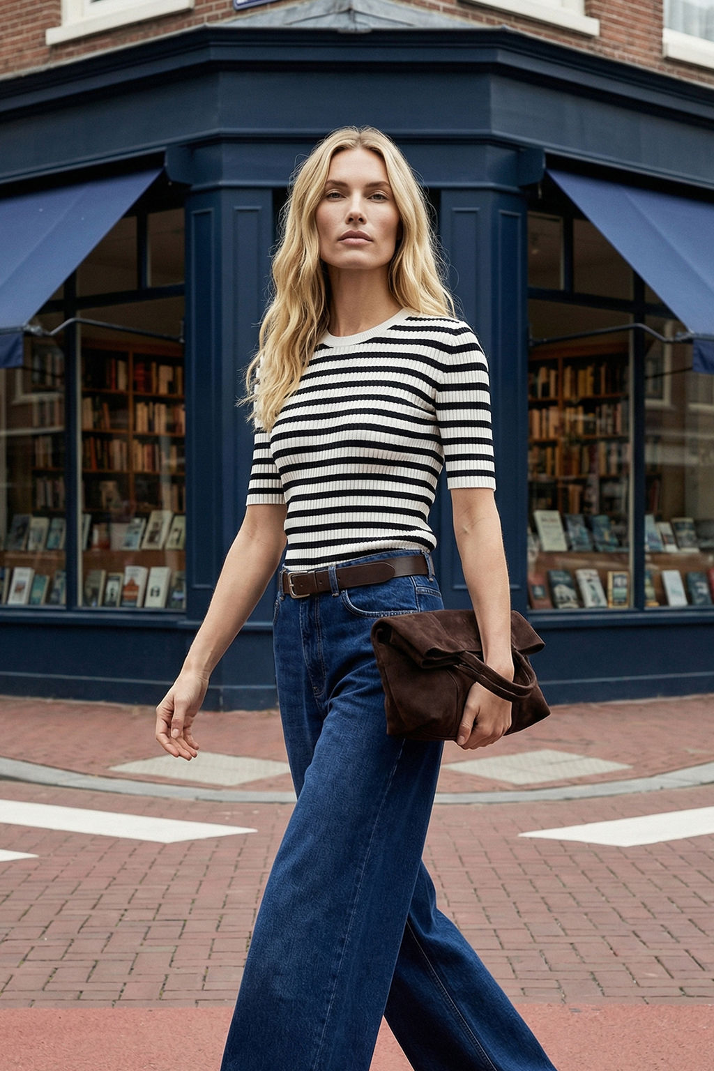 Ekru Basic Cizgili Kazak TWOSS20KZ0075