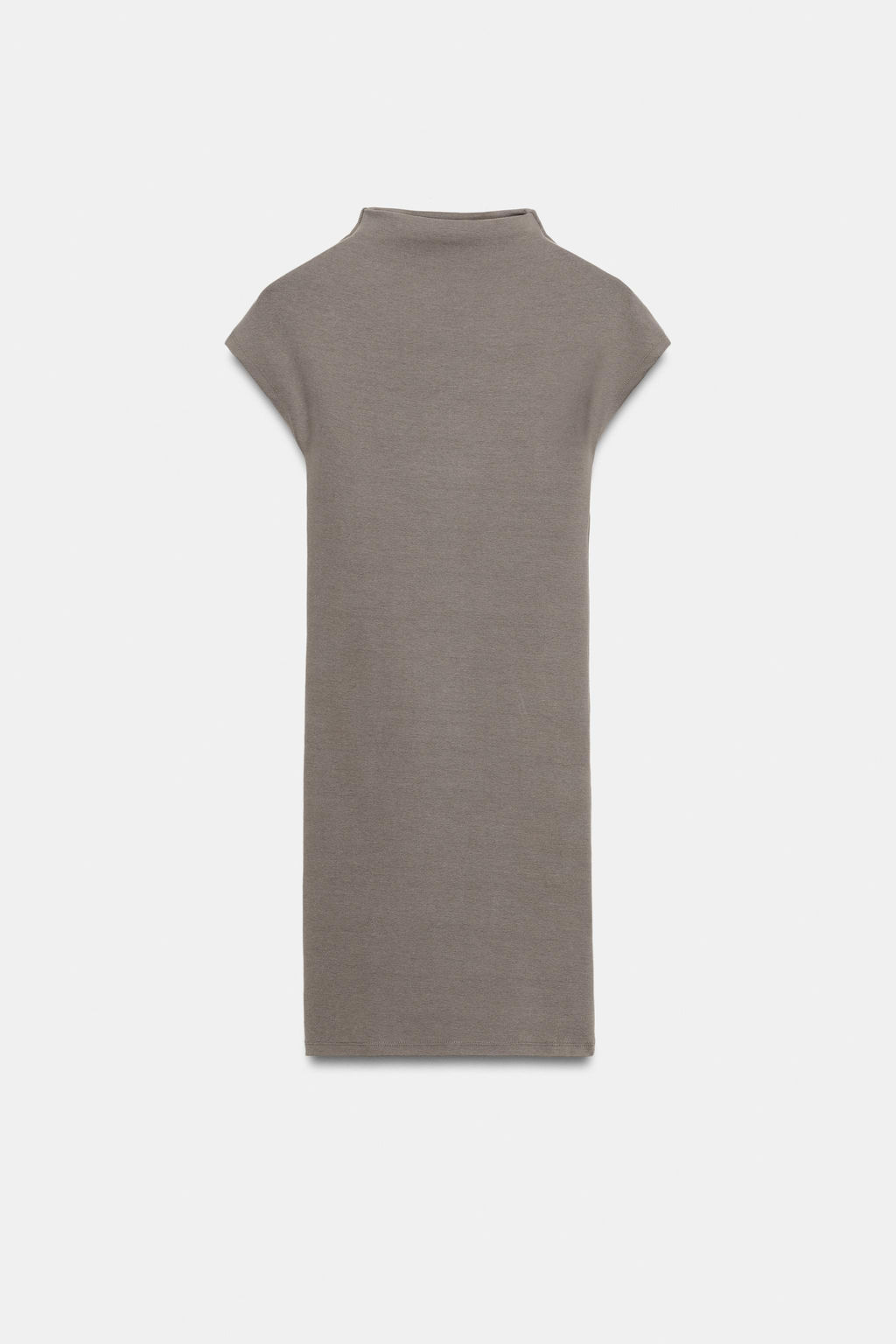 VESTIDO CORTO CUELLO PERKINS / Marr?n / Topo - Zara фото 4